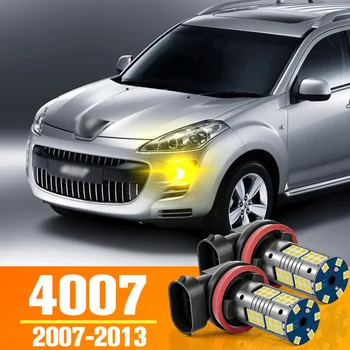 2pcs DIODO emissor de Luz de Nevoeiro da Frente do Bulbo Acessórios Para Peugeot 4007 2007-2013 2008 2009 2010 2011 2012