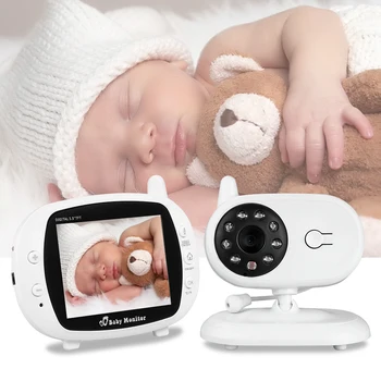 3.5 polegadas de Vídeo sem Fio de Cor do Monitor do Bebê de Bebê, Babá de Segurança, Câmera de Visão Noturna de Monitoramento de Temperatura de Duas vias Falar bebê telefone