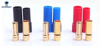 3 Pares de ACUMULAR XT150 Adaptador de Conector Macho Fêmea Plug 6mm Ouro Bala de Banana Plug Preto Vermelho Azul