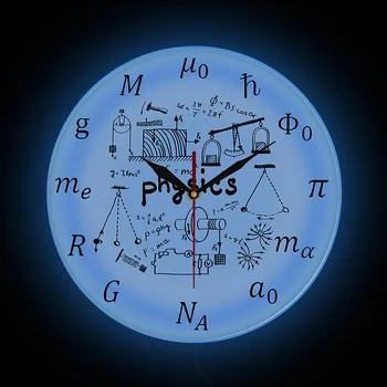 Elementos De Física Luminoso Do Relógio De Parede Para Ciência De Laboratório Equações De Matemática Cientista Decoração De Casa Nightlight Relógio Físico Presente