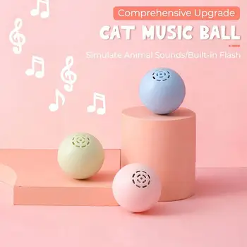 Gato Squeak Bola Construído Em Mudar De Música Interativa De Brinquedos Com Catnip Formação De Brinquedos Do Animal De Estimação Do Produto