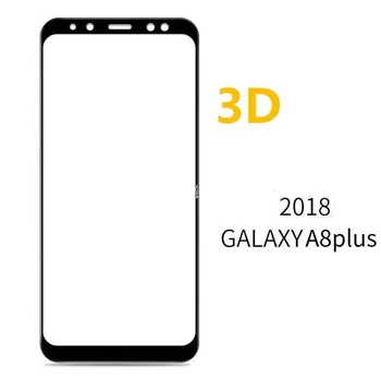 Para Samsung Galaxy A8 de Vidro Temperado Para Samsung A8 Plus Vidro Borda da Tampa Completa Protetor de Tela de Vidro Temperado para A8 2018 plus