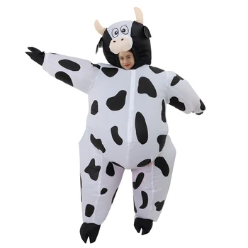 Vaca Inflável Traje Engraçado Animais de Cosplay de Roupa Para Homem, Mulher do Partido Mostrar Crescer Terno de Dia de ação de Graças Férias Vestido de Fantasia